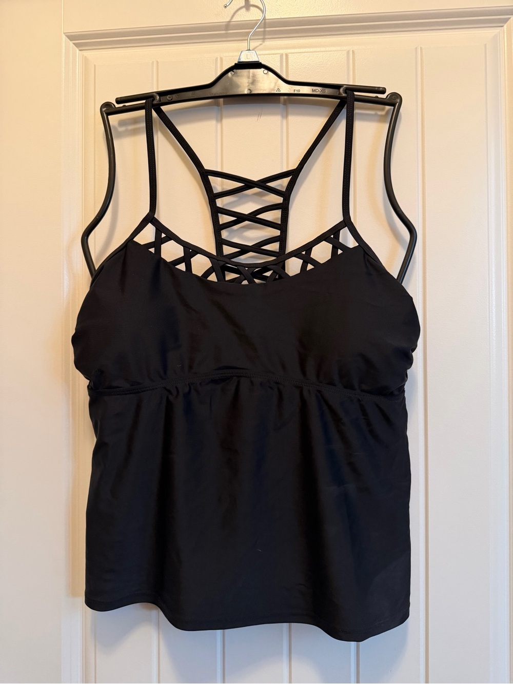Black Strappy Back Women’s Tankini